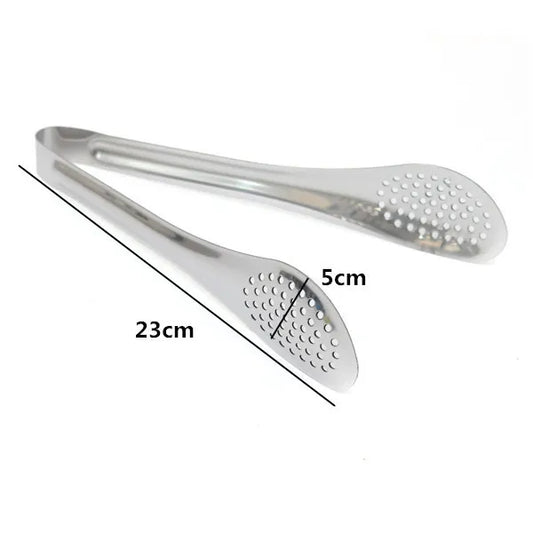 Stainless Steel Food Serving Tong With Holes