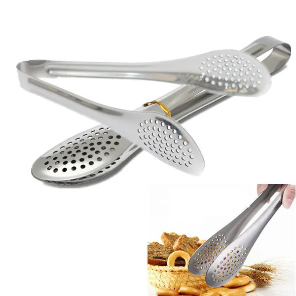 Stainless Steel Food Serving Tong With Holes