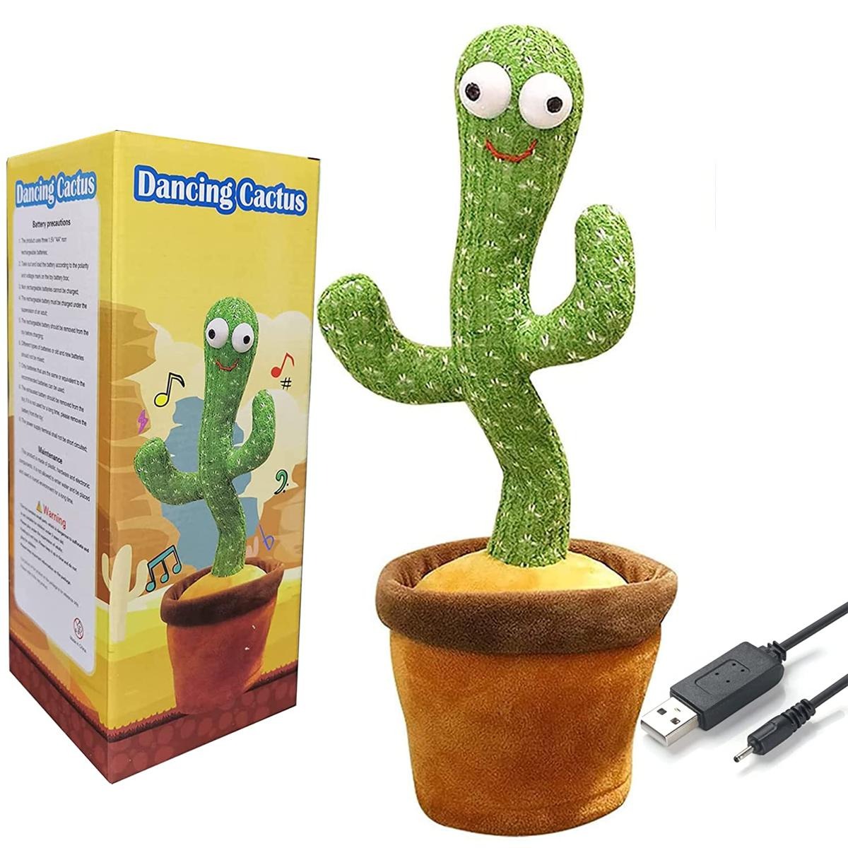 Dancing Cactus Toy for Kids Decoration Holiday Gift with Recording Portable Twisting Music Song