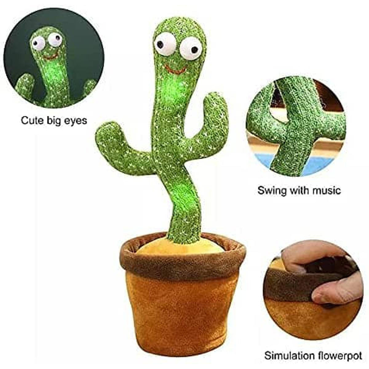 Dancing Cactus Toy for Kids Decoration Holiday Gift with Recording Portable Twisting Music Song