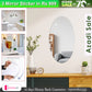 Oval Shaped Plastic Mirror, Flexible Self Adhesive Mirror Sticker