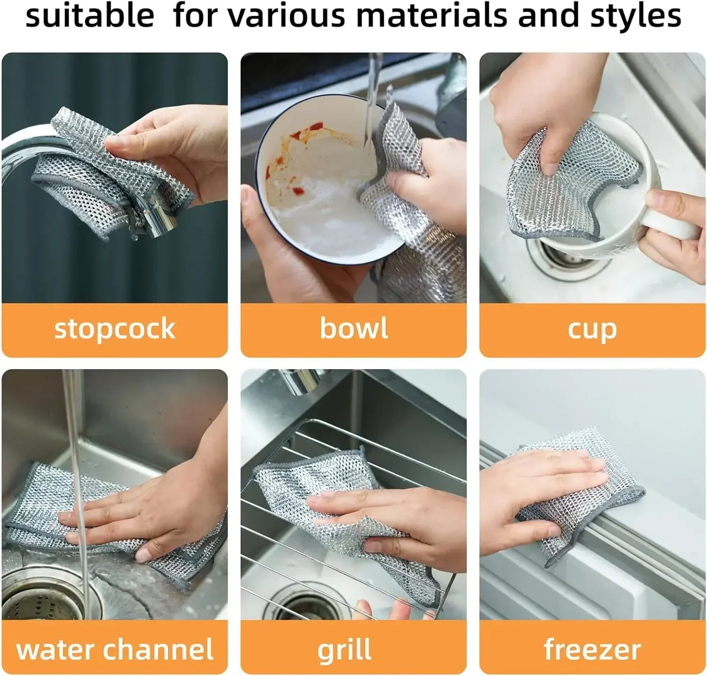 Imported Steel Wire Mesh Kitchen Cleaning Cloth