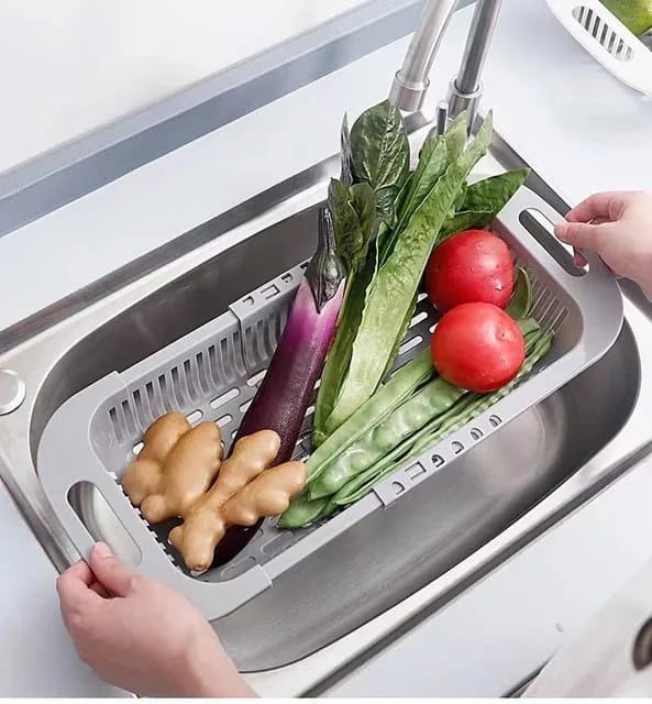 Adjustable Sink Drain Basket (For Washing Fruits, Vegetables, and Utensils)