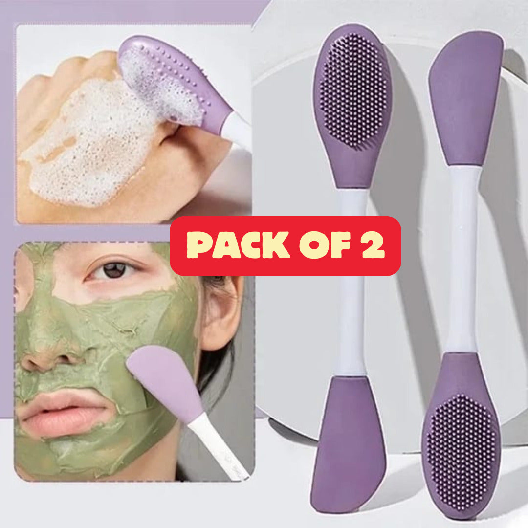 Double Ended Silicone Face Mask Brush (Pack of 2)